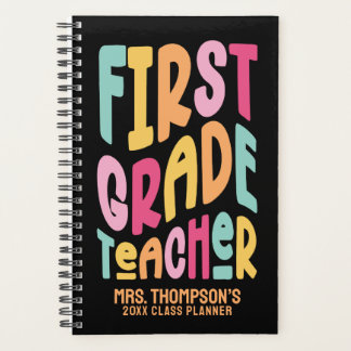 Agenda 3rd Grade Teacher Colorful Text Planner