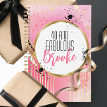 Agenda 40 e Fabuloso Abstrato preto rosa feminino<br><div class="desc">Procurar um planejador prático,  mas também tão bonito? Este planejador é um presente amigável em orçamento que vai agradar a qualquer um! Você pode adicionar uma mensagem pessoal e o nome dela também!</div>
