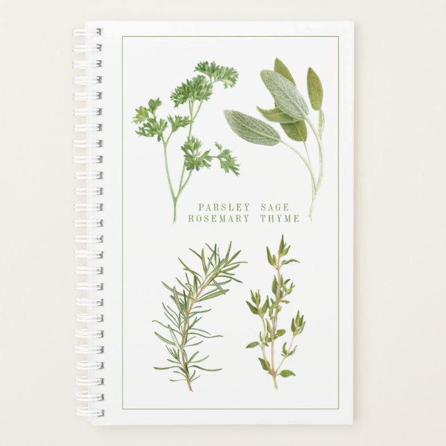 Agenda 4 Planejador/Calendário FRESH HERBS 5.5x8.5 (Frente)