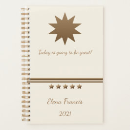 Agenda 5 Estrelas com escova Dourada e Creme Professional