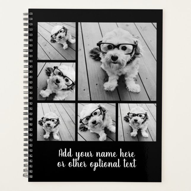 Agenda 6 Colagem de Fotografias Texto Opcional — Pode Edi (Frente)