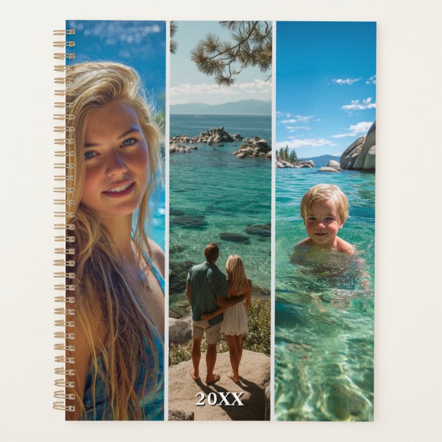 Agenda 6 Longas Faixas Verticais Boho Foto (Frente)