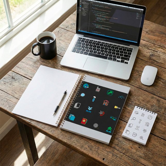 Agenda 90s Retro Tech and Web Icon Pattern (Criador carregado)