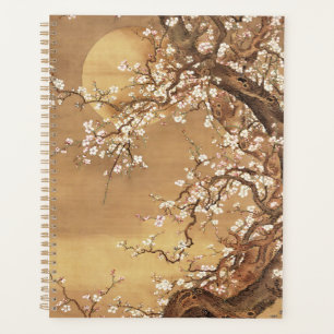 Agenda A ameixa japonesa floresce à lua