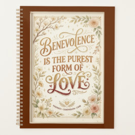 Agenda A benevolência é a forma mais pura de amor