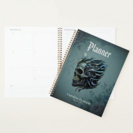 Agenda A Chama da Vida: Um Design de Caveira.