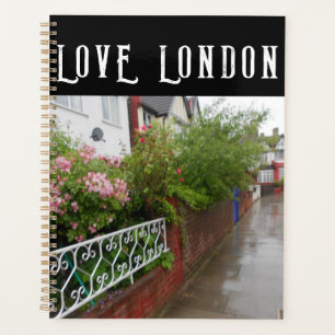 Agenda A London Street e a rain England