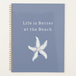 Agenda A Vida é Melhor Praia Azul Branco Estrela do Mar