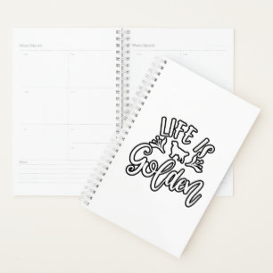 Agenda A Vida É Ouro. Ideias do Design do ouro do Retrie