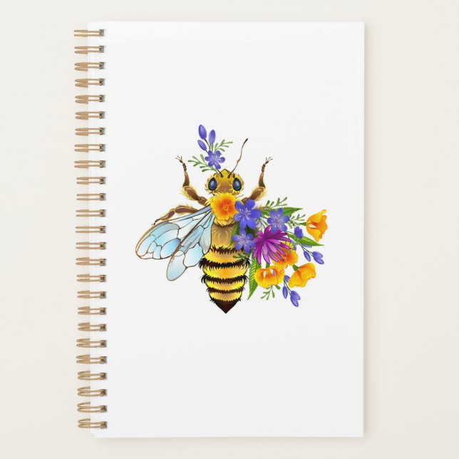 Agenda Abelha flor com plantas silvestres (Frente)