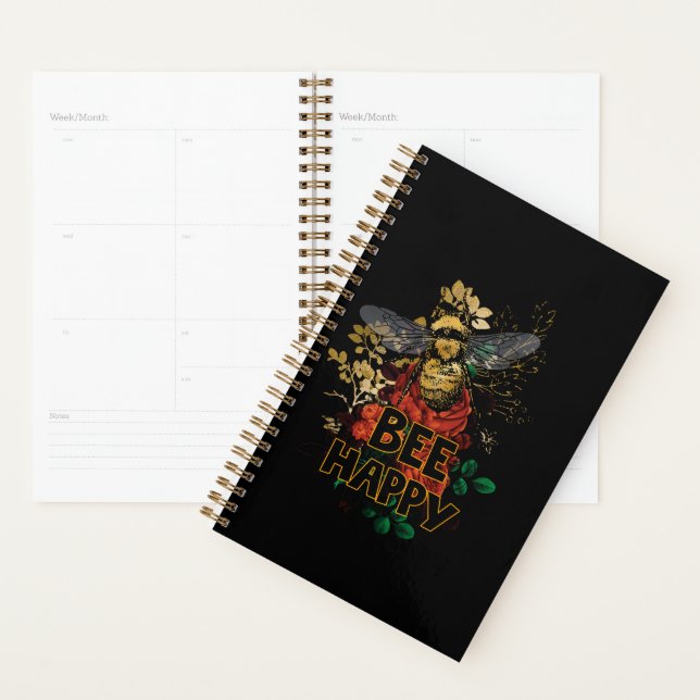 Agenda Abelhas Coloridas Felizes e Flores (Exibição)