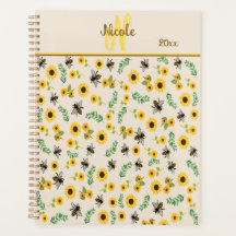 Abelhas de mel e girassóis