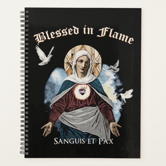 Agenda Abençoado em chamas - Design gótico (Frente)