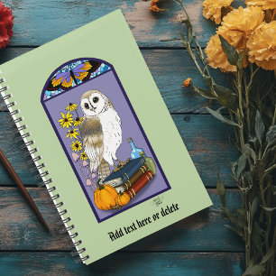 Agenda Abóbora de Coruja de Celeiro Art Nouveau Livros An