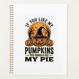 Agenda Abóbora de Halloween Engraçado Citação Vintage Tor