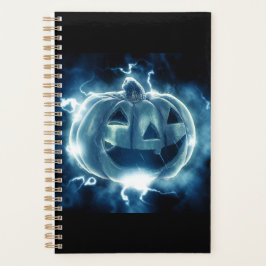Agenda abóbora de Halloween na chuva