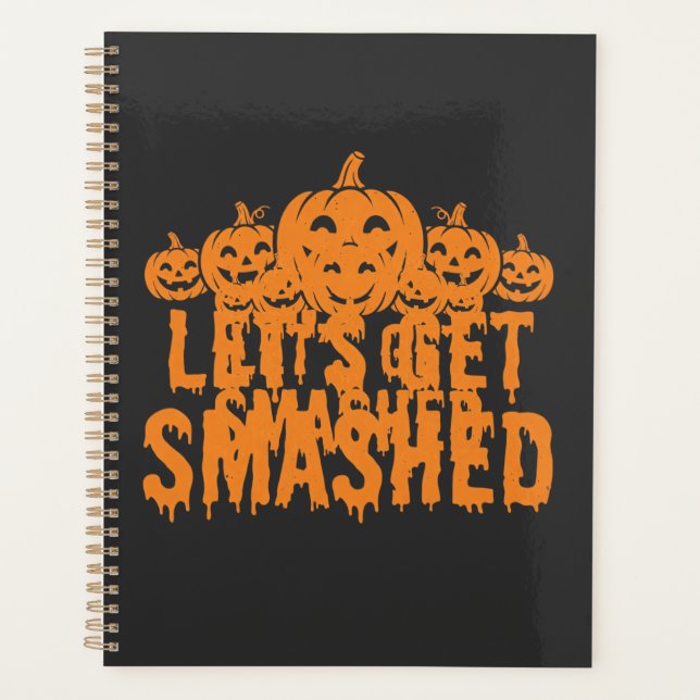 Agenda Abóbora de Halloween Vamos Esmagar (Frente)