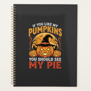 Agenda Abóboras Engraçadas Desenho de Torta de Halloween_