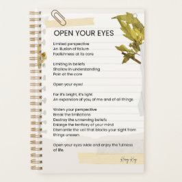 Agenda Abra sua poesia de poema inspiradora