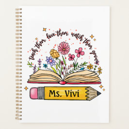 Agenda Abrir Livro Ensiná-Los A Amar-Lhes Planner