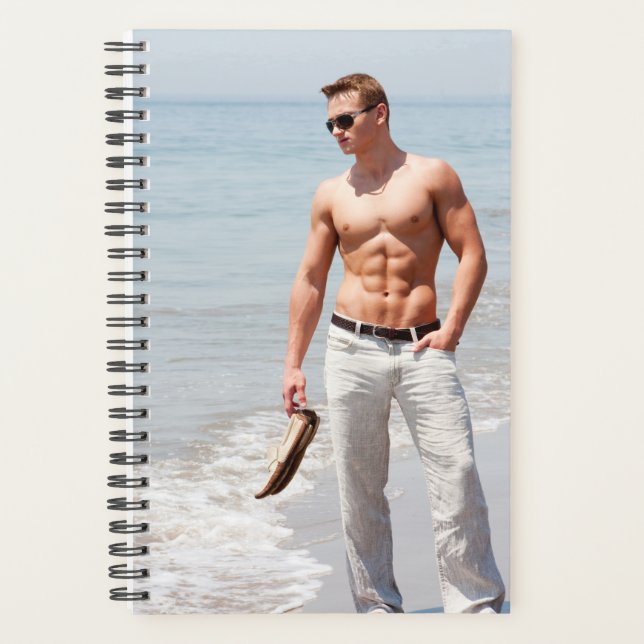 Agenda Abs Musculares De Peito Quente-Cara Sem Camisa (Frente)