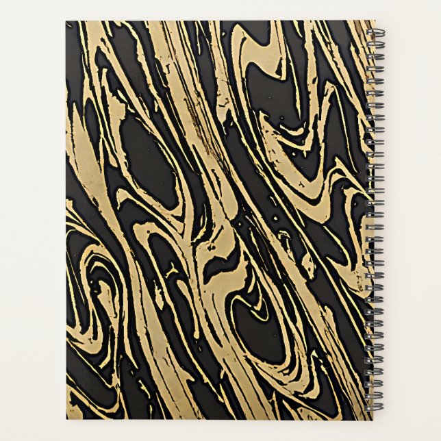 Agenda Abstract Fluid Art - Black Marble Effect (Verso)