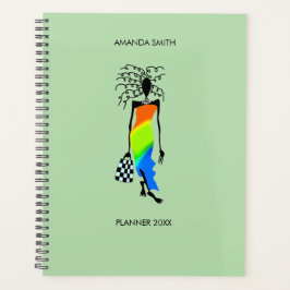 Agenda Abstrato African Art, Elegante Moda Lady Planner