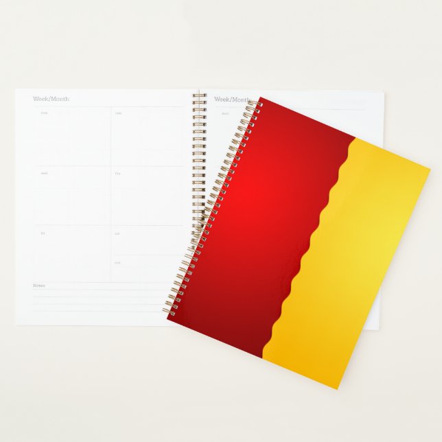 Agenda Abstrato amarelo e vermelho dinâmico (Exibição)