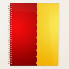 Agenda Abstrato amarelo e vermelho dinâmico