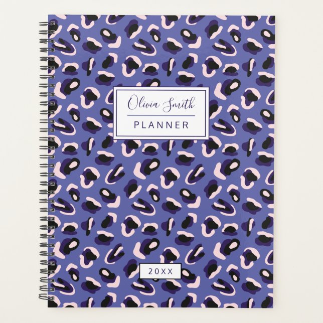 Agenda Abstrato Animal Print Purple (Frente)