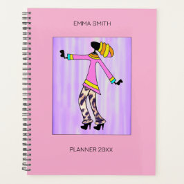Agenda Abstrato Art, Trendy and Elegant Girl