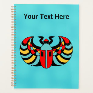 Agenda Abstrato Azul-escaravelho de cor suave