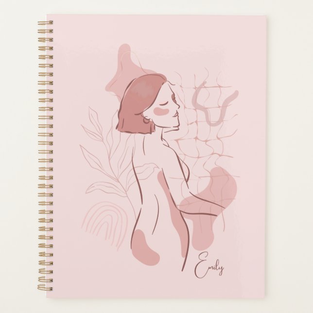 Agenda Abstrato Boho Woman Illustration , Terthy Tones HP (Frente)