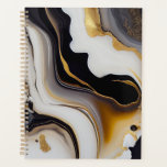 Agenda abstrato branco-abstrato, preto e ouro<br><div class="desc">abstrato branco-abstrato, preto e ouro</div>