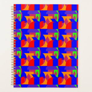 Agenda Abstrato de Bloco de Cores - Padrão de Arte Modern
