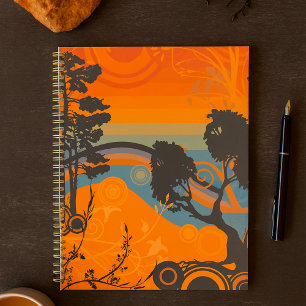 Agenda Abstrato de Paisagem da Floresta Ultramarina