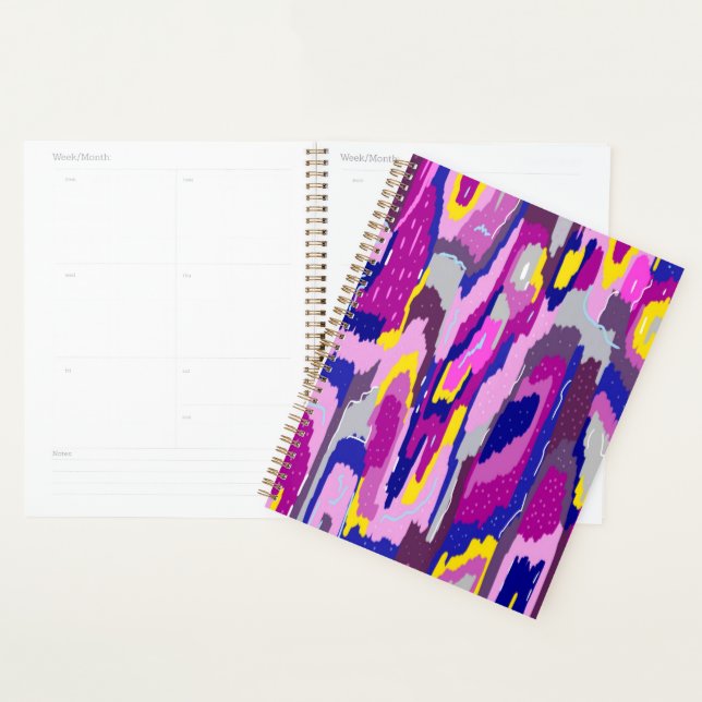 Agenda Abstrato de Starry em Purples e Blues (Exibição)