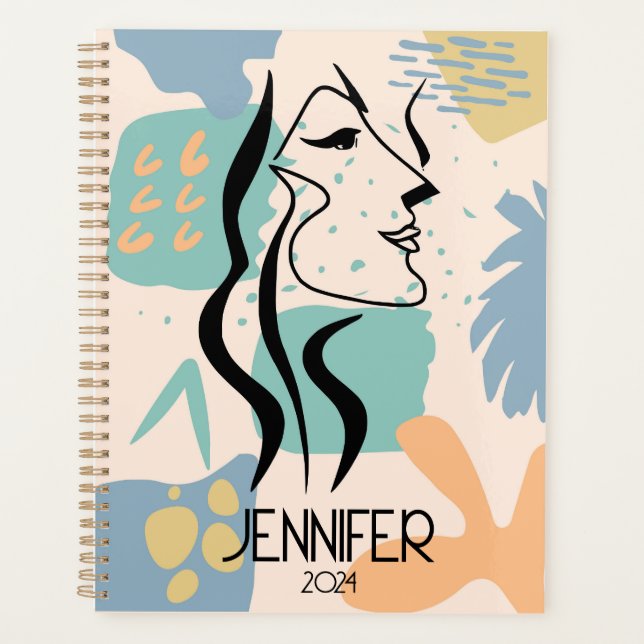Agenda Abstrato, design com cara de mulher (Frente)