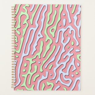 Agenda Abstrato do Pastel Kawaii - Design do Gráfico Colo