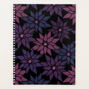 Agenda Abstrato floral flores românticas desenho animado