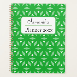 Agenda Abstrato Geométrico Floral Verde