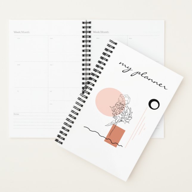 Agenda Abstrato Geométrico Simples Chic Moderno Elegante (Exibição)