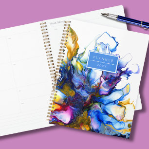 Agenda Abstrato Marble Fluid Art