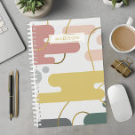 Agenda Abstrato Moderno Colorido<br><div class="desc">Organizem-se com este na moda e um planejador moderno com um design geométrico abstrato com sotaques dourados. Perfeito para anotar notas, compromissos e listas de tarefas. Personalize com seu nome ou uma mensagem especial.</div>