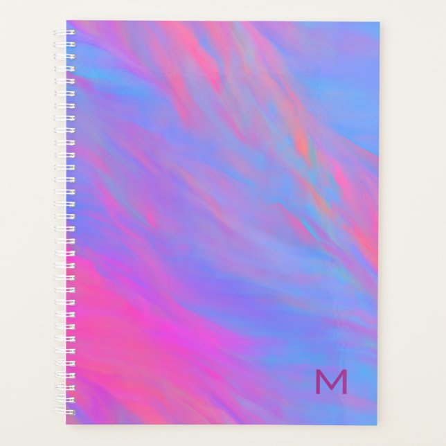 Agenda Abstrato Neon Ink Flow (Frente)