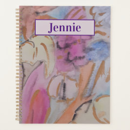 Agenda Abstrato Pastel Floral Personalizado