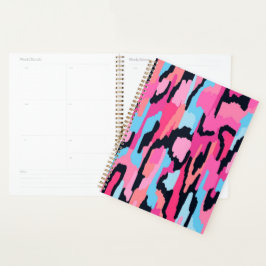 Agenda Abstrato Pop cor-de-rosa