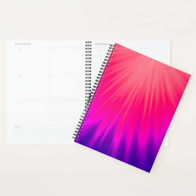 Agenda Abstrato rosa e roxo elegante (Exibição)