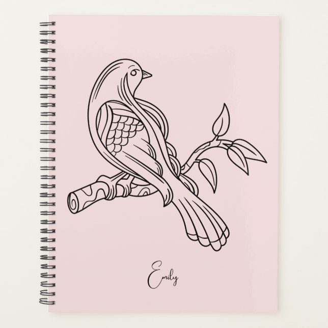 Agenda Abstrato Simple Line Art Illustration , Boho Chic (Frente)