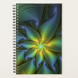 Agenda Abstrato Star, Ouro Verde brilhante Arte Fractal